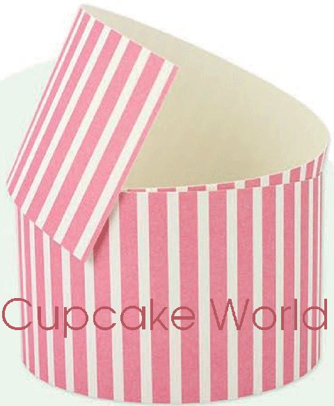 ROBERT GORDON PINK STRIPES CAKE COLLAR WRAPPER "PINK ROMANCE" 1M